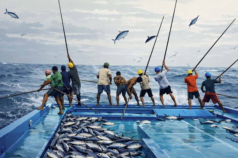 Boats and ocean in the Maldives